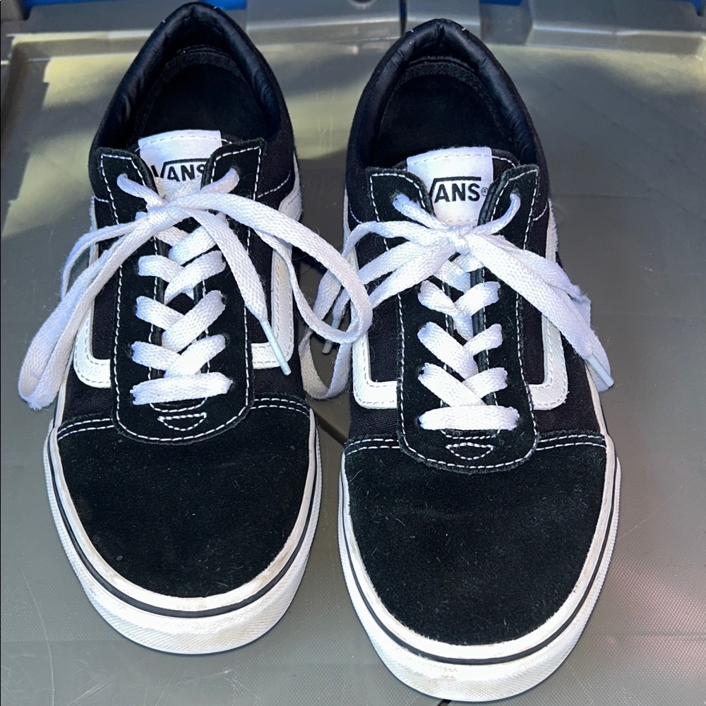 Vans Youth Classic Black and White Sneakers